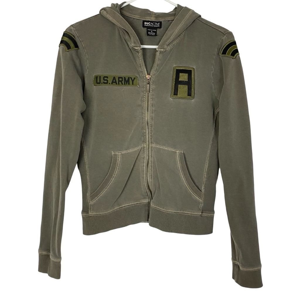 Vintage Olive Green U.S. Army Hoodie